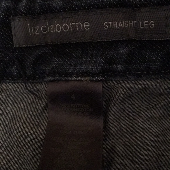 Liz Claiborne straight leg jeans sz 4 - Picture 3 of 4